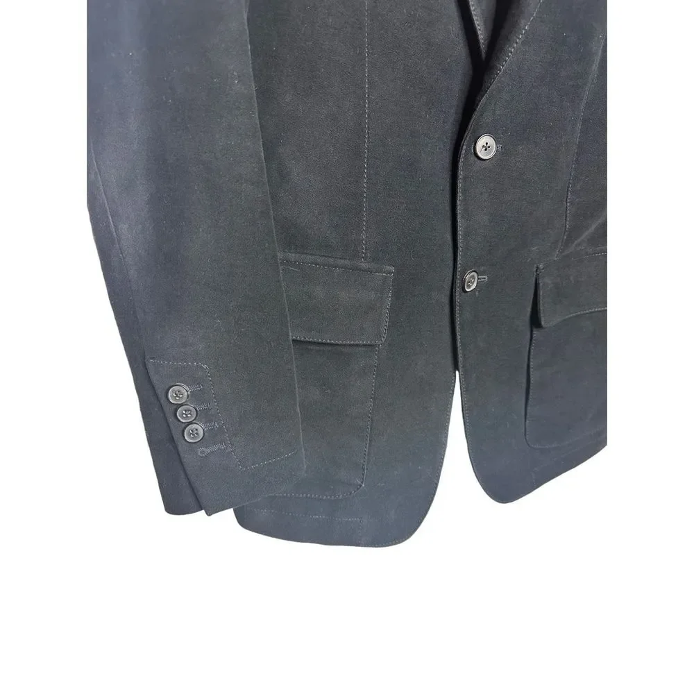 Massimo Dutti Cotton Blend Two Button Blazer Jacket Removable Lining Sz 38 Men's